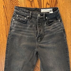rag & bone Women's Black Ankle Jeans